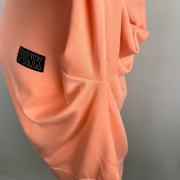 PINK | Peach Relaxed Fit Cotton Blend Comfy Sweatshirt | Women's Small - Picture 7 of 10